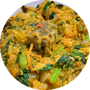 Rice and Spinach Sauce with your Meat Selection