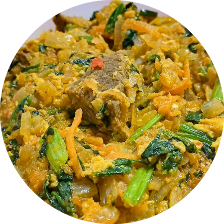 Rice and Spinach Sauce with your Meat Selection
